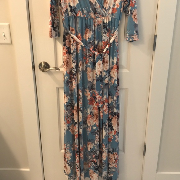 Pink Blush Maternity Maxi Dress - Picture 4 of 7